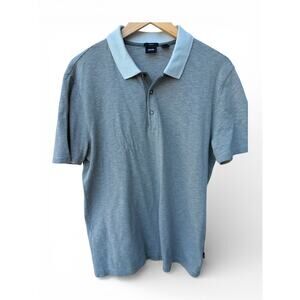 HUGO BOSS Blue Polos Hugo Boss Slim Fit Striped Polo Shirt Large